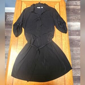 New York & Company Black Long Sleeve Dress